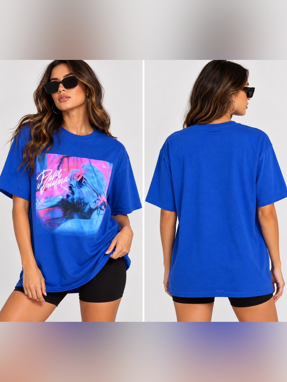 Maluma Papi Juancho Graphic Tee Royal Blue The Thread Shop NWT Large